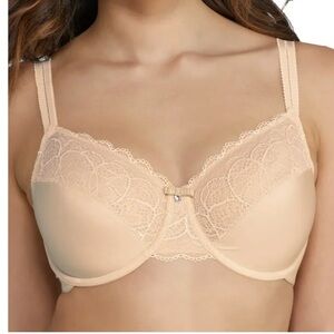 Bali Womens Lace Desire Back Smoothing Bra Style-DF1002 SZ 40D Champagne Shimmer